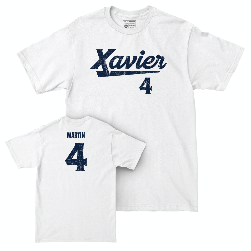 Baseball White Script Comfort Colors Tee  - Alex Martin