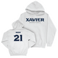 Men's Basketball White Staple Hoodie  - Dante Maddox