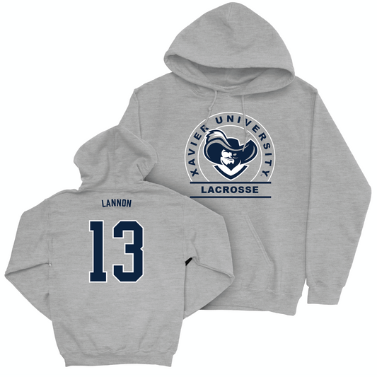 Women's Lacrosse Sport Grey Logo Hoodie   - Teegan Lannon