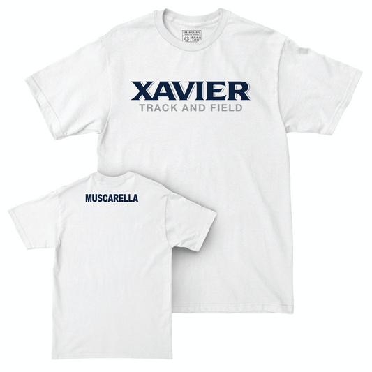 Men's Track & Field White Staple Comfort Colors Tee  - Nick Muscarella