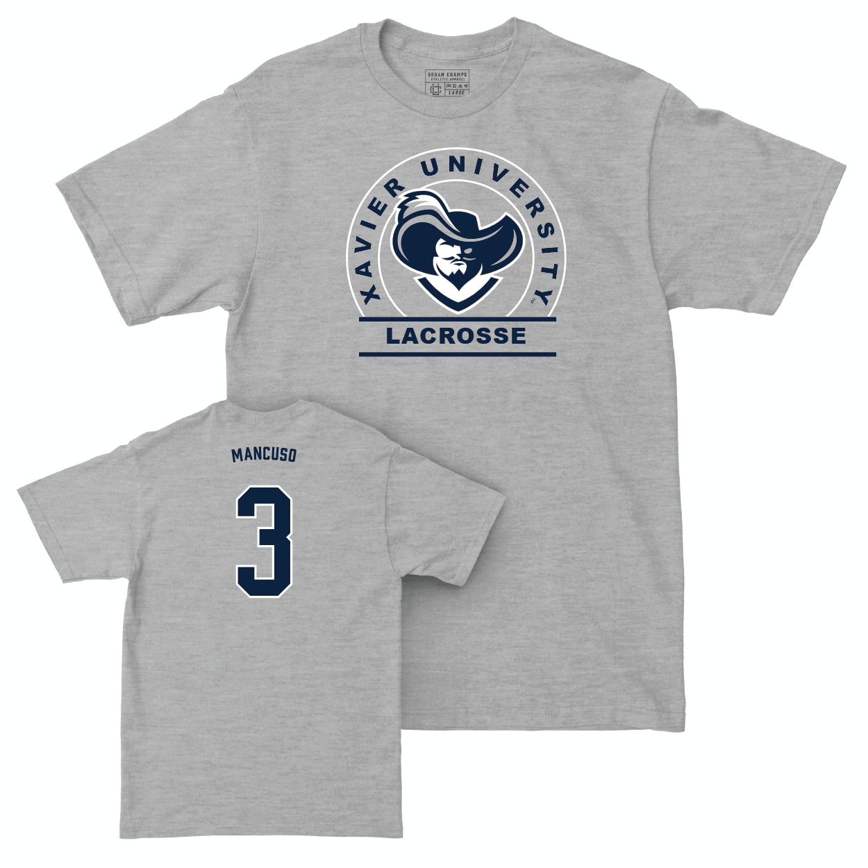 Women's Lacrosse Sport Grey Logo Tee   - Lola Mancuso