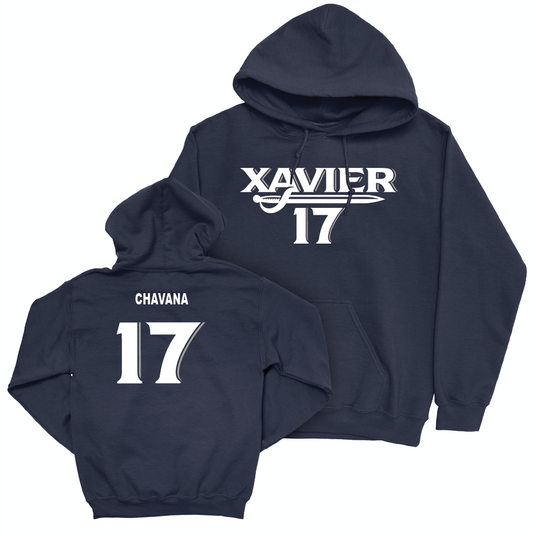 Baseball Navy Wordmark Hoodie  - Joseph Chavana