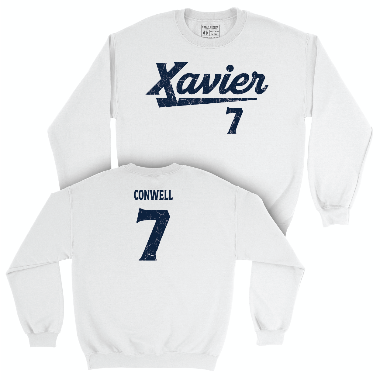 Men's Basketball White Script Crew  - Ryan Conwell