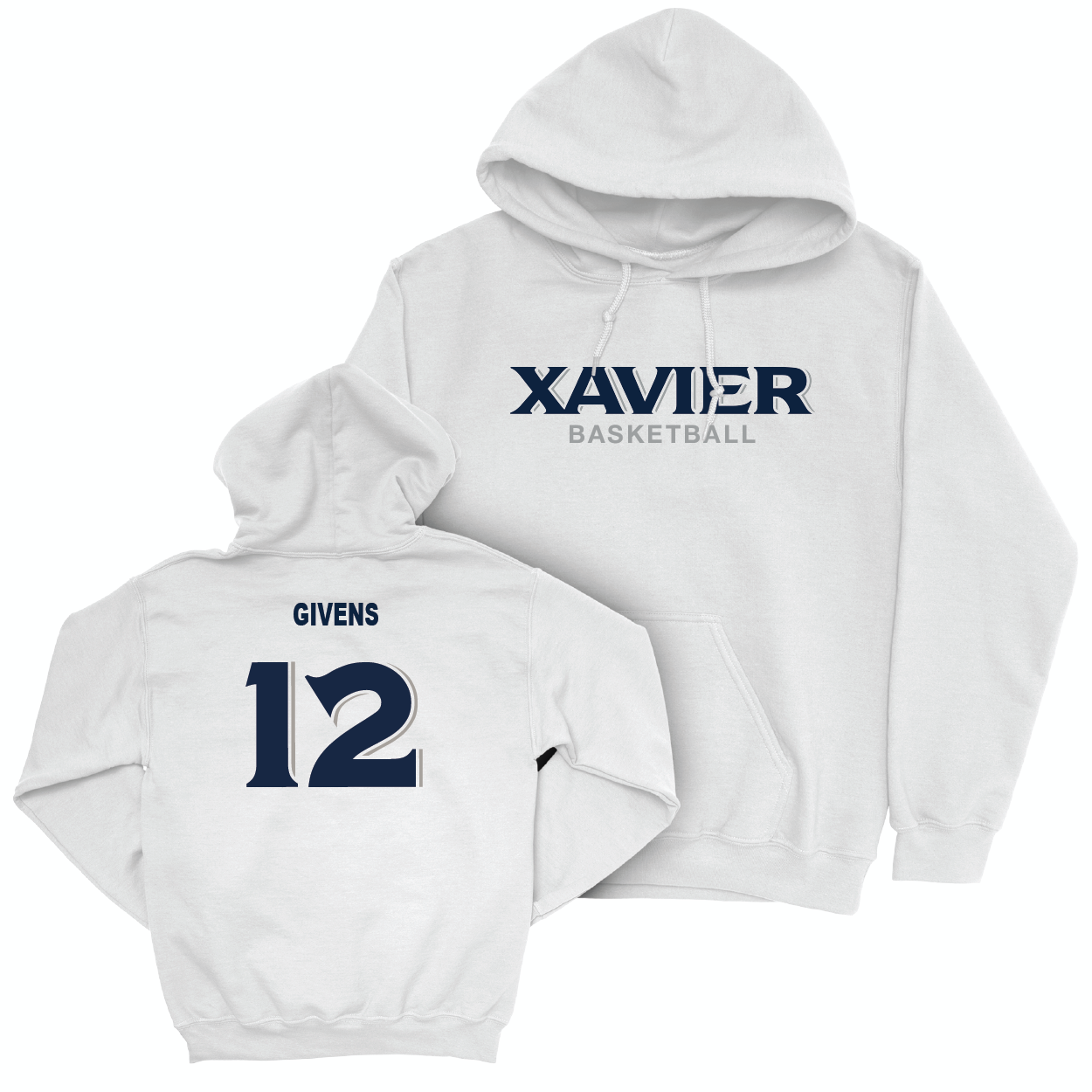 Women's Basketball White Staple Hoodie  - MacKenzie Givens